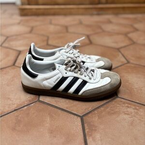 Adidas Samba OG White and Black Trainers